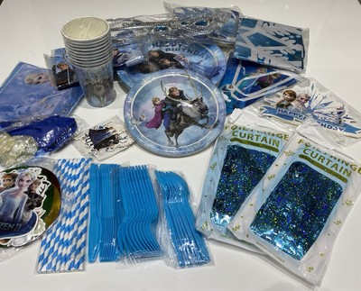140 Teile Komplettset Elsa Anna Geburtstag, Party Deko Disney Frozen, Frozen Elsa.