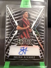 Julián Álvarez Argentina Auto 1/1 Leaf 2023 Exotic Rookie BA-JA2 RC signed card. rookie card picture