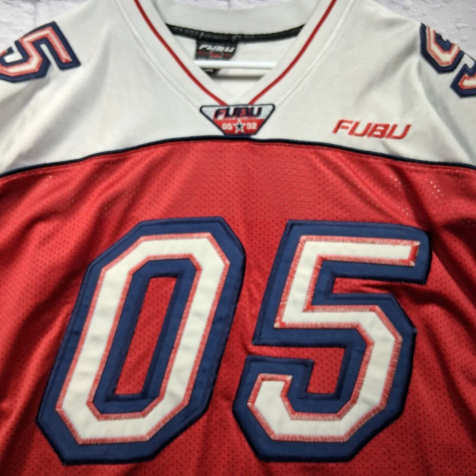 Vintage Fubu All Stars Jersey 05 Mens Size L Red White Blue Y2K 2001 Hip-hop  - Image 3 of 4