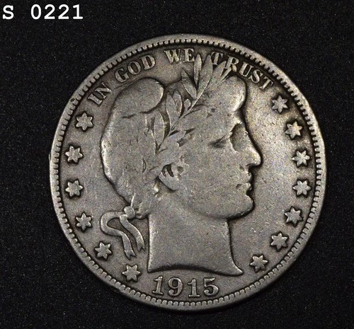 1915-D Barber Half Dollar "VG/F" *Free S/H After 1st Item*