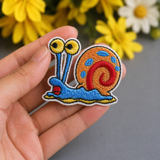 Embroidered Colorful Snail Patch   Cute Cartoon Iron-On Badge