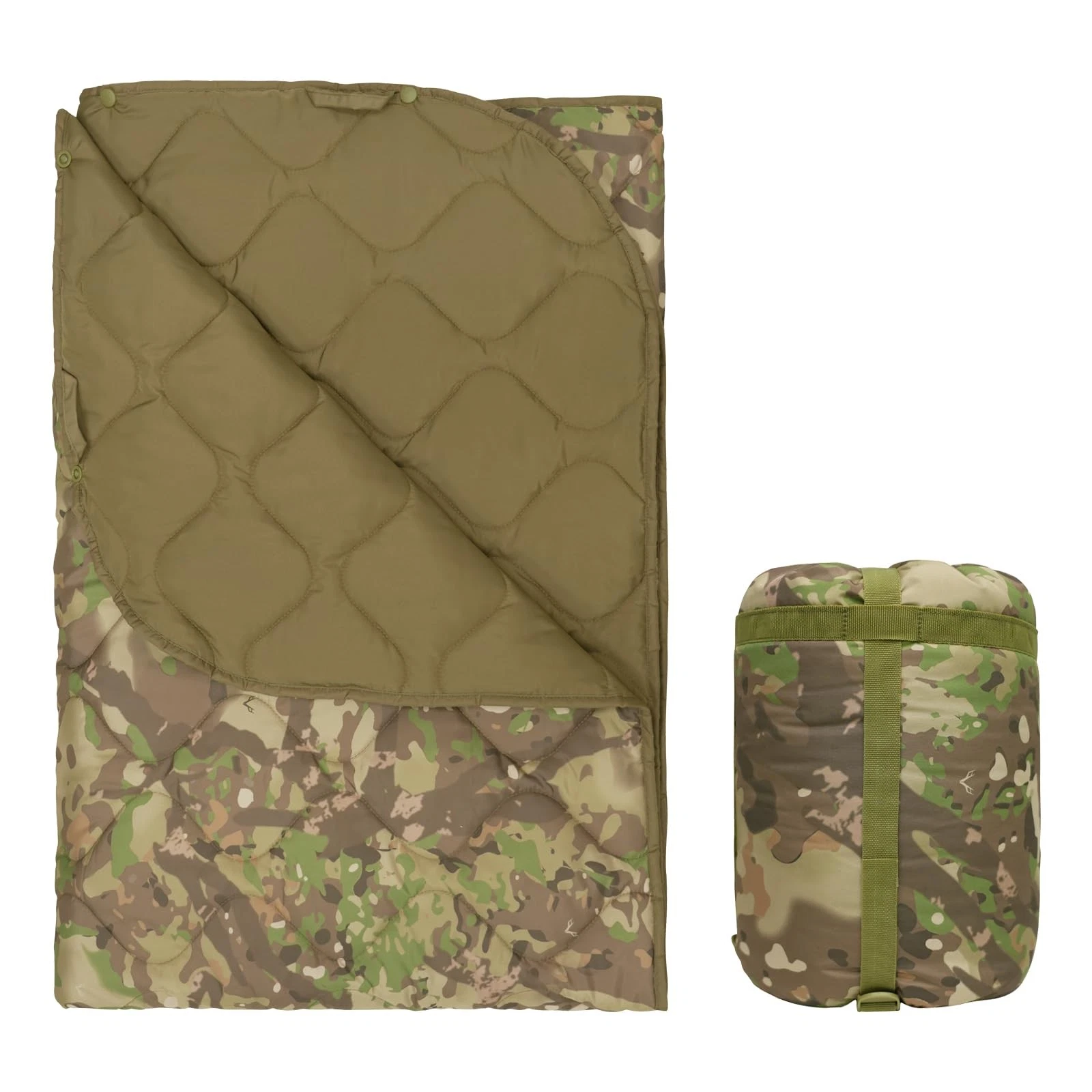 Camo Blanket Waterproof Poncho Liner for Outdoor Camping, Hiking, Hunting, Su...