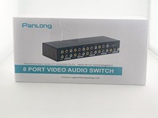 PanLong 8 Port RCA Composite Video Audio Switch Selector Box AV Switch A1-45