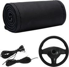 Car Steering Wheel Cover, Anti-Slip Stitch on Wrap Steering Wheel Protector for