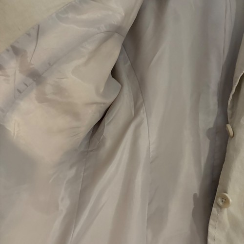 Giacca blazer Merona XL beige 100% lino bottoni davanti carriera ufficio toppa tasca - Foto 9 di 15
