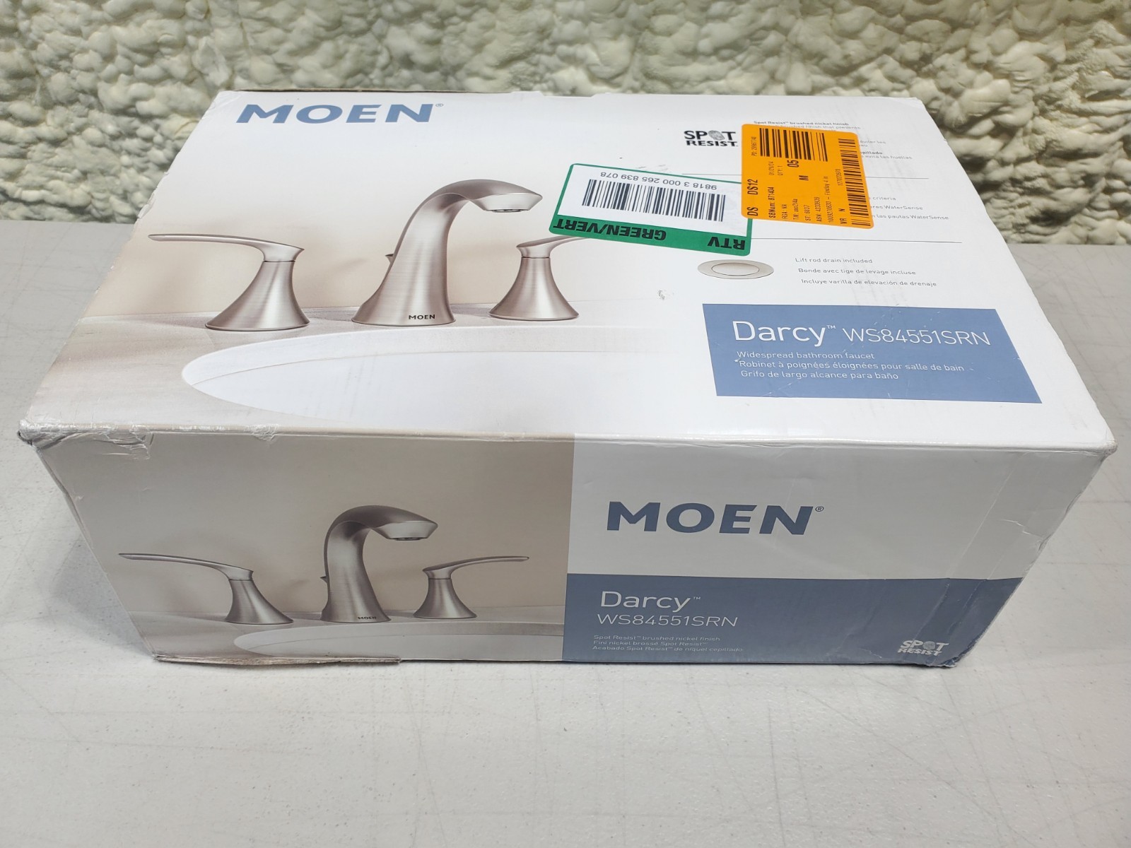 Moen WS84551SRN 8  Widespread 2-Handle High-Arc Bathroom Fau