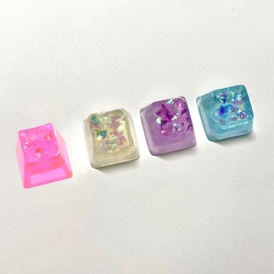 Resin Keycap for Cherry MX Switches Mechanical Keyboard RGB Translucent Resin