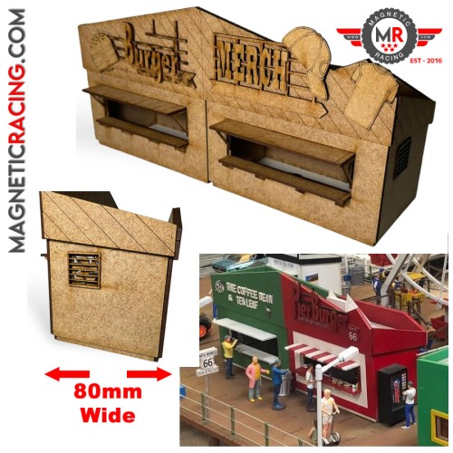 Magnetic Racing 101 Twin Kiosk double guichet en bois modulable pour slot car