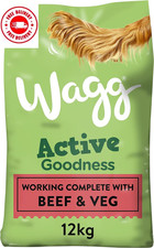 Active Goodness Complete Dry Adult Dog Food Beef & Veg 12Kg - for All Active Wor 1.11 per kilo