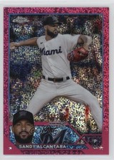 2023 Topps Chrome Magenta Speckle Refractor 93/350 Sandy Alcantara #74 12oo