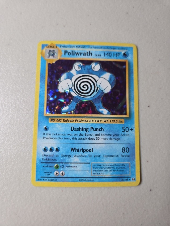 Poliwrath - 25/108 - Pokemon Evolutions XY Holo Rare Card 