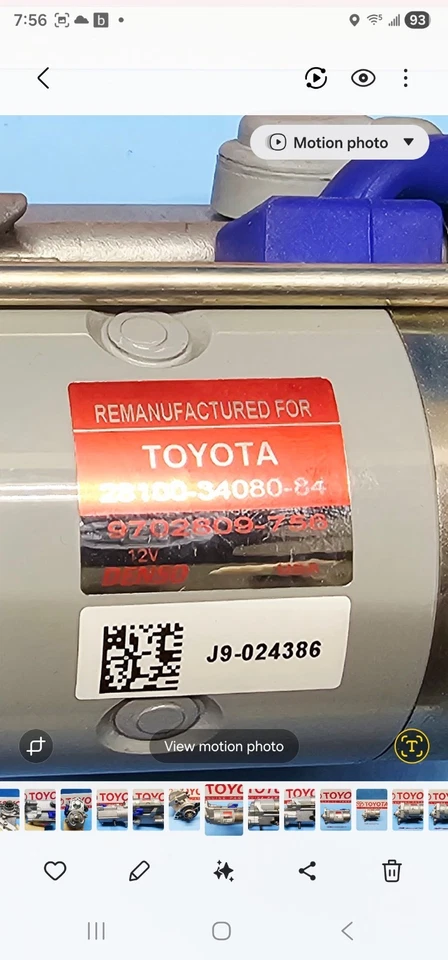 Toyota Pickup 2.4 1981-94 genuino remanufacturado arranque fabricante original nuevo 40 % de descuento Foto 2 de 4