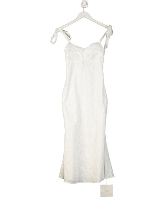 Adoore White Belgatto Midi Dress UK 6