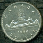 1959 Canada Queen Elizabeth II, Silver Dollar, High Grade, Gloss Lustre   P22