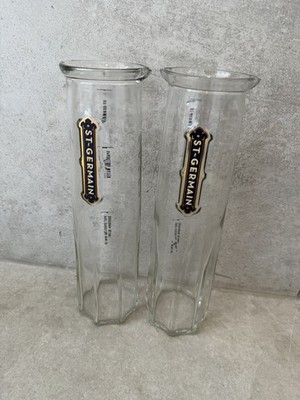 St-Germain Glass Carafe Set Of 2 1L Cocktail Pitchers Elderflower Spritz