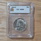 1964 Kennedy Half Dollar 50c Denver Mint MS66 ICG