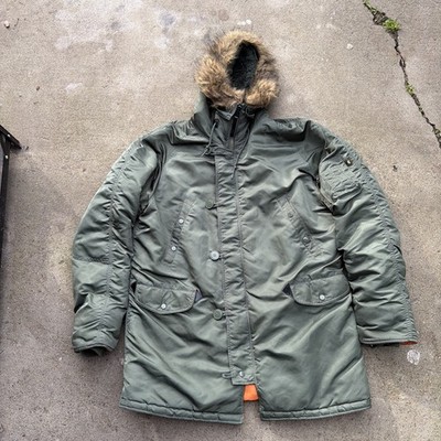 Alpha Industries Flight Jacket Men s Size 3XL Nylon Green 1615-573-8335/N-3B