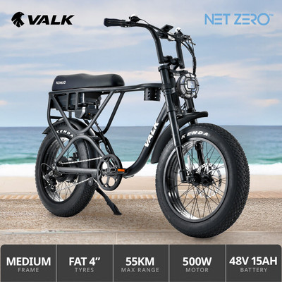 VALK Nomad Electric Fat Tyre Bike Throttle 500W 45km/hr Bicycle