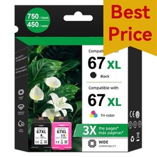 High Yield 67XL Ink Cartridge for HP Ink Deskjet 2700 2720e Envy 6000 6055 6058
