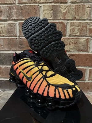 New 10 Nike Shox TL Sunrise Gradient Running Shoes Orange Black AV3595-004 Men