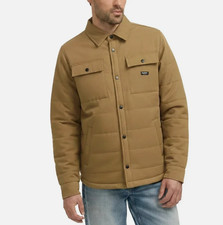 Hurley Mens Fold Over Collar Shirt Jacket, Ta...