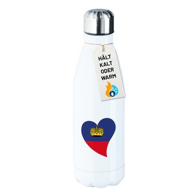 Trinkflasche Liechtenstein Flagge Herz Geschenkidee Liechtenstein Geschenk Präse