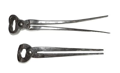 Heller 14'' Blacksmith Farrier Nippers & 12 Inch Nippers, Both in Nice Condition
