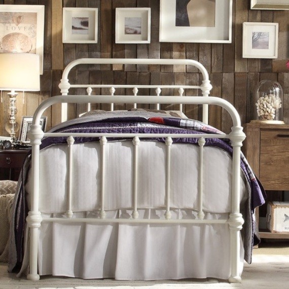 TWIN Antique White Victorian Iron Metal Beds Bed Frame Frames