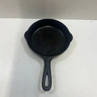 Vintage GRISWOLD Cast Iron Skillet Large Block LOGO #3 709A Sits Flat