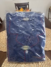2 NOS Vintage Towncraft Pajama Robe Sets Navy Red Piping Large Taiwan