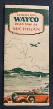 1929 Michigan road map Wayco oil gas