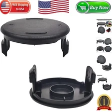2-Pack Weed Eater Spool Cap Covers for Hyper Tough Trimmers - Durable ABS Black