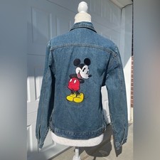 Vintage Y2K Girl's Disney Mickey Mouse Denim Jean Jacket Size Medium