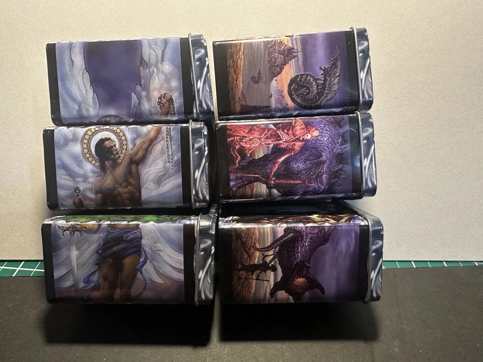 6x Cajas de Metal Torre Terese Nielsen Mark Tedin Arte Acero Almacenamiento 2002 Foto 3 de 4