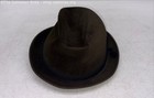 Vintage Berg Men's Dark Green Fitted Traditional Twisted Rope Band Fedora Hat — photo 3