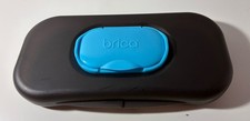 Brica Baby Wipes Travel Size Case Container Empty Black Clamshell Snap