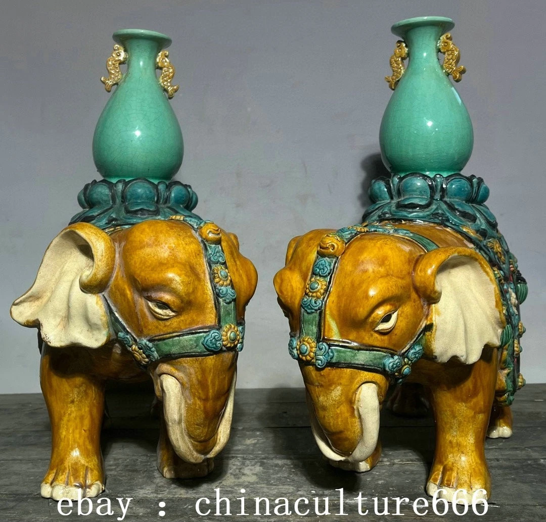 陶瓷中国古董大象雕像、雕像| eBay