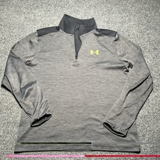 Under Armour Jacket Boys Youth Large 1/4 Zip Pullover Lightweight Heatgear Loose