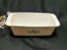 1730 Vintage Blue Corn Flower Corning Ware Loaf Pan