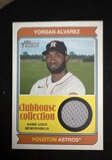 2023 Topps Heritage - Clubhouse Collection Relics Yordan Alvarez #CCR-YA (MEM)