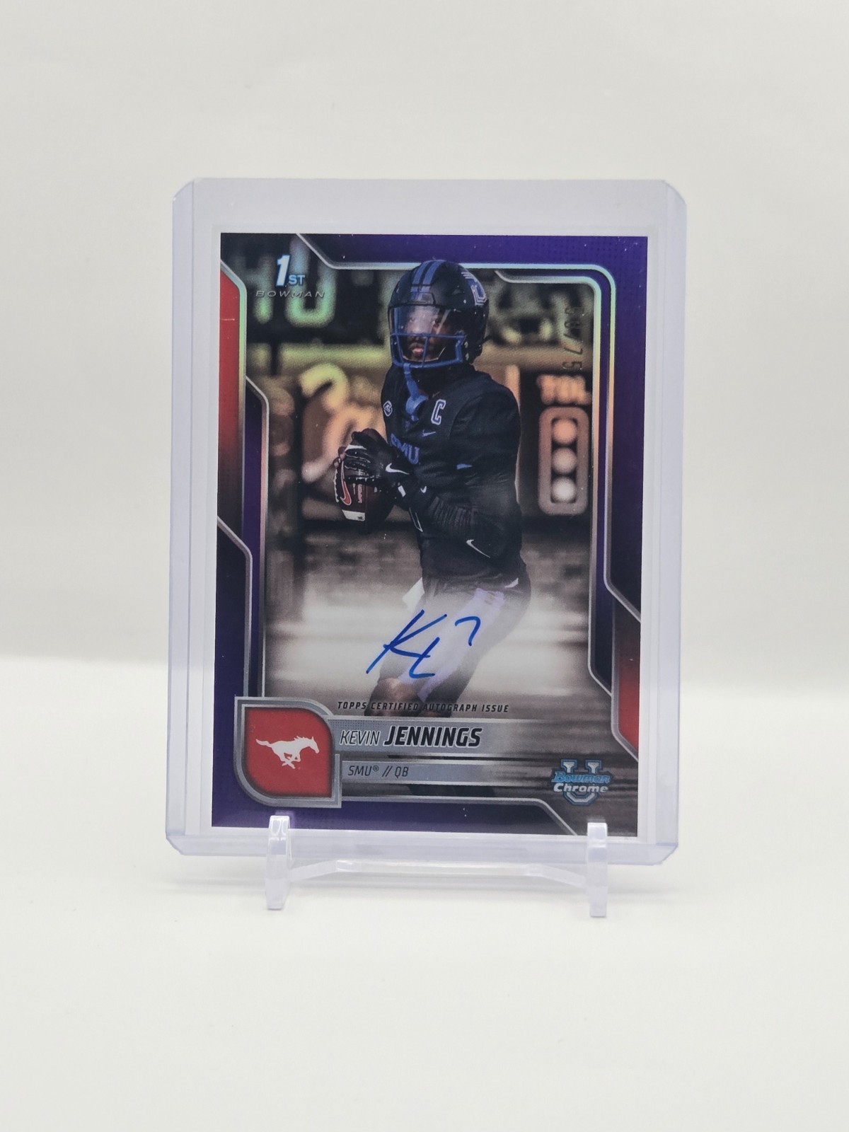 Kevin Jennings 2025 Bowman Chrome U Purple Refractor Auto 58/75 #BCA-KJ