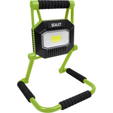 Sealey LEDFL20W COB LED Rechargeable Fold Flat Floodlight Green