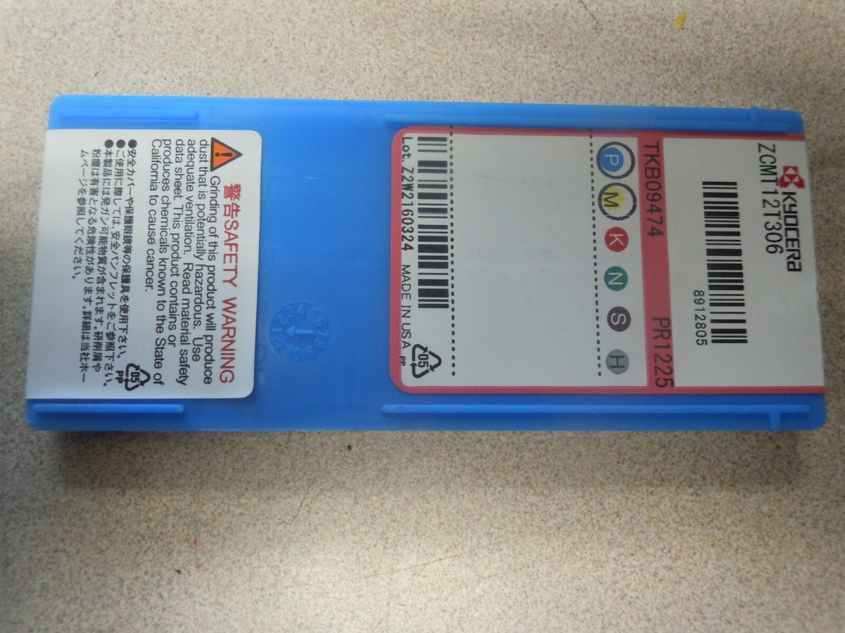 10pcs Kyocera ZCMT12T306 PR1225 Grade PVD Carbide Indexable