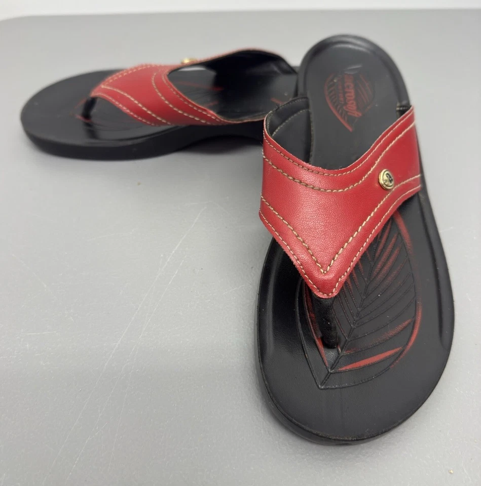 Sandalias chanclas Aerosoft Comfort para mujer ropa de playa rojas EU 39/US 8 #12 Foto 2 de 4