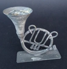 Horn Decorative Musical Instrument Vintage Small Candle Holder