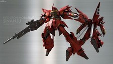 Anime gundam mechs sinanju gray Custom Gaming Mat Desk