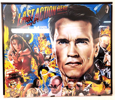 Vintage Last Action Hero Pinball Translite Backbox Glass Head Markus Rothkranz