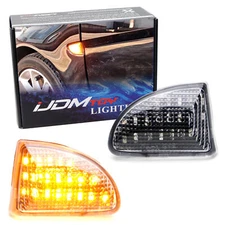 Clear Lens Amber Full LED Front Side Marker Lights For 2007-15 Smart Fortwo W451