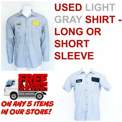 #ad Used Work Shirts Cintas Redkap Unifirst Gamp;K Light Gray $6.99