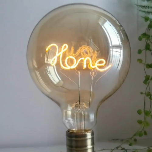 1pc Retro Edison Letter Bulb, G125 Desk Lamp Bulb, Household Dimmable Bulb - Video 1 of 1